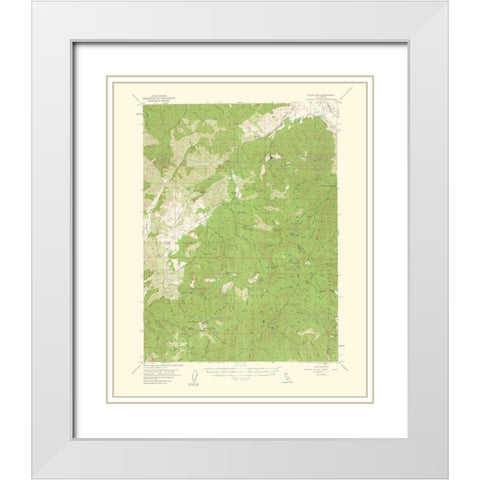 China Mountain California Quad - USGS 1961 White Modern Wood Framed Art Print with Double Matting by USGS