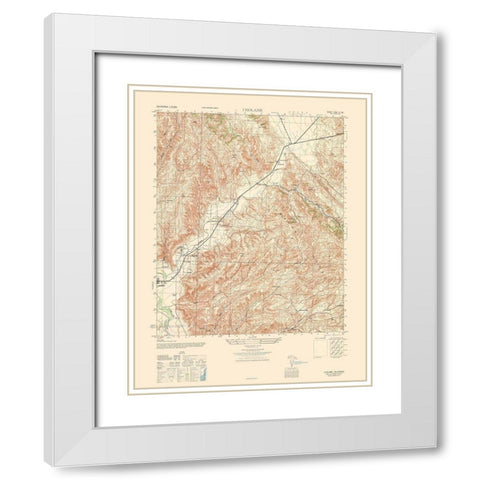 Cholame Sheet - US Army  1943 White Modern Wood Framed Art Print with Double Matting by US Army