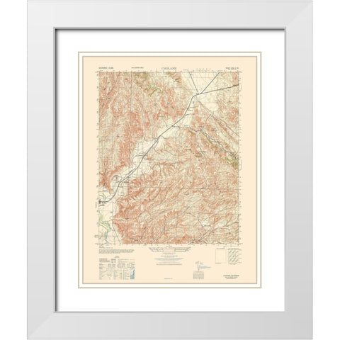 Cholame Sheet - US Army  1943 White Modern Wood Framed Art Print with Double Matting by US Army