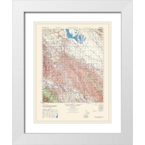 Caliente Mountain Sheet - US Army 1943 White Modern Wood Framed Art Print with Double Matting by US Army