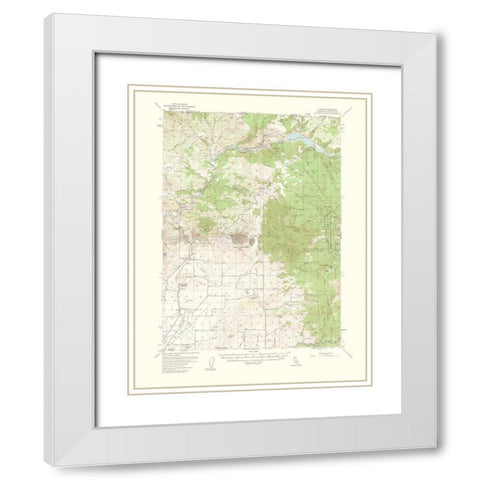 Copca California Quad - USGS 1963 White Modern Wood Framed Art Print with Double Matting by USGS
