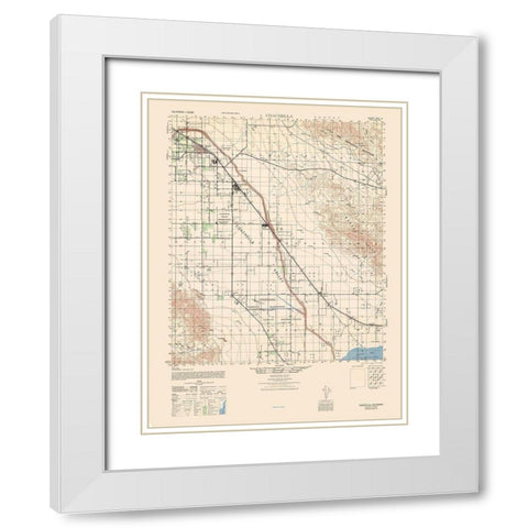 Coachella Sheet - US Army  1943 White Modern Wood Framed Art Print with Double Matting by US Army