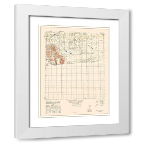 Coyote Wells Sheet - US Army 1944 White Modern Wood Framed Art Print with Double Matting by US Army