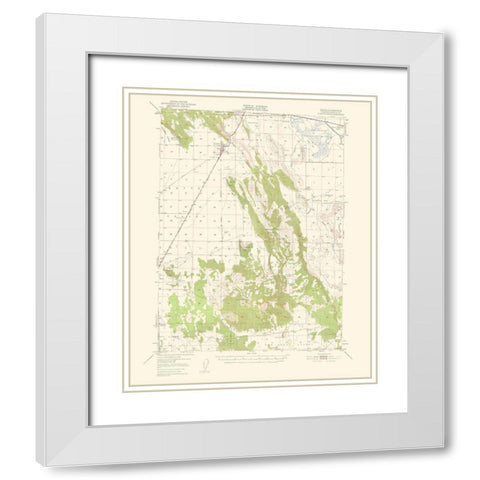 Dorris California Quad - USGS 1950 White Modern Wood Framed Art Print with Double Matting by USGS