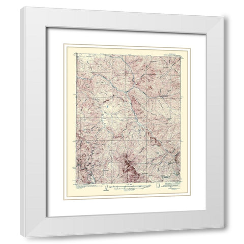 Eden Valley California Quad - USGS 1928 White Modern Wood Framed Art Print with Double Matting by USGS