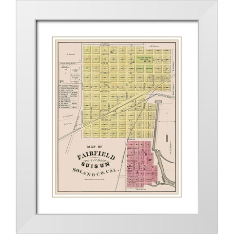 Fairfield, Suisun California Landowner White Modern Wood Framed Art Print with Double Matting by Thompson