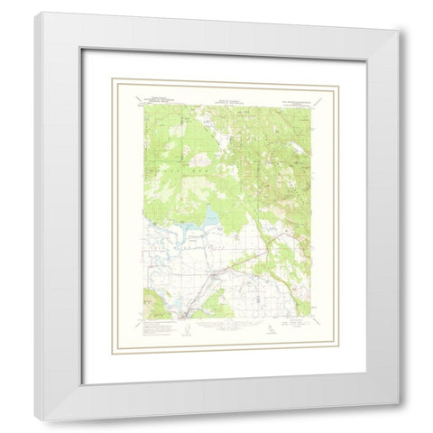 Fall River Mills California Quad - USGS 1963 White Modern Wood Framed Art Print with Double Matting by USGS
