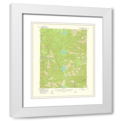 Forks Of Salmon California Quad - USGS 1961 White Modern Wood Framed Art Print with Double Matting by USGS