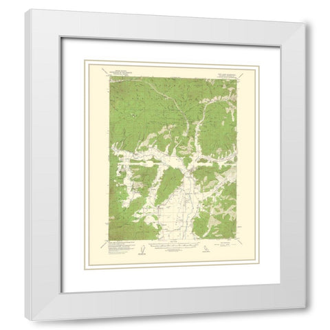 Fort Jones California Quad - USGS 1961 White Modern Wood Framed Art Print with Double Matting by USGS