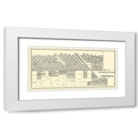 Fresno, Southern California Landowner - Thomas White Modern Wood Framed Art Print with Double Matting by Thomas