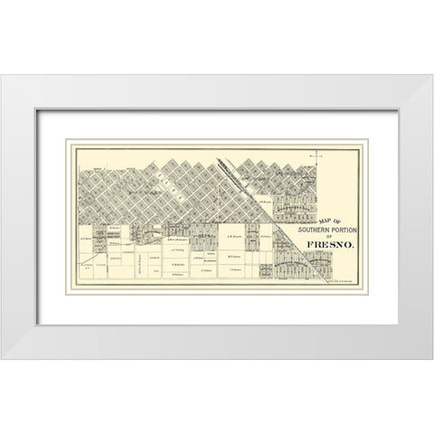 Fresno, Southern California Landowner - Thomas White Modern Wood Framed Art Print with Double Matting by Thomas
