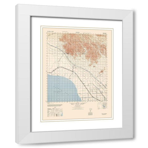 Frink Sheet - US Army 1944 White Modern Wood Framed Art Print with Double Matting by US Army