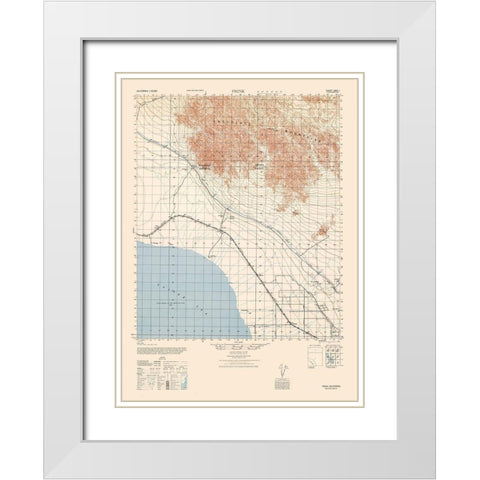 Frink Sheet - US Army 1944 White Modern Wood Framed Art Print with Double Matting by US Army