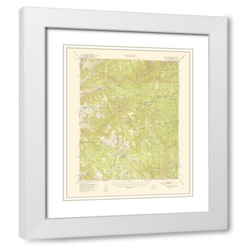 Georgetown California Quad - USGS 1957 White Modern Wood Framed Art Print with Double Matting by USGS