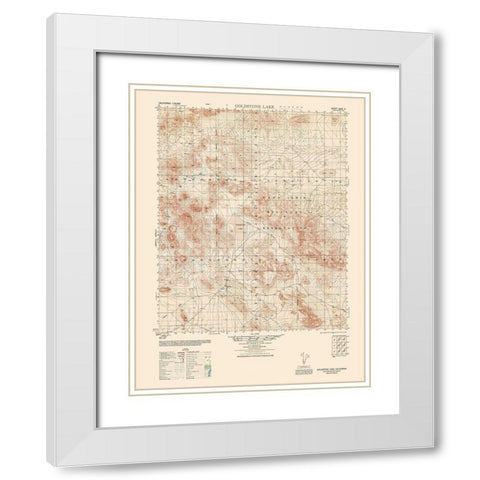 Goldstone Sheet - US Army 1948 White Modern Wood Framed Art Print with Double Matting by US Army