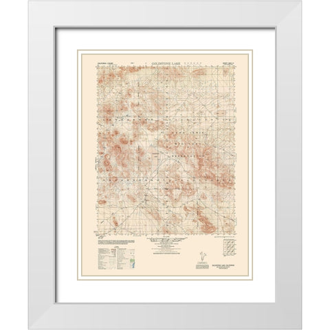 Goldstone Sheet - US Army 1948 White Modern Wood Framed Art Print with Double Matting by US Army