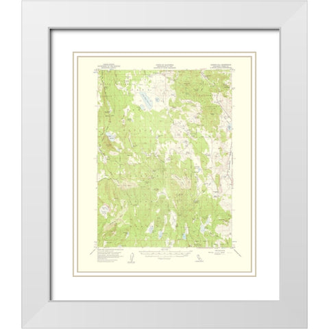 Hayden Hill California Quad - USGS 1959 White Modern Wood Framed Art Print with Double Matting by USGS