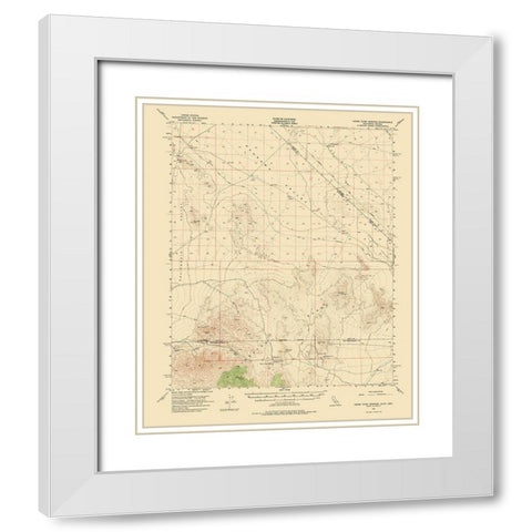 Horse Thief Spr California Nevada Quad - USGS 1956 White Modern Wood Framed Art Print with Double Matting by USGS