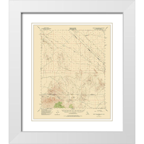 Horse Thief Spr California Nevada Quad - USGS 1956 White Modern Wood Framed Art Print with Double Matting by USGS