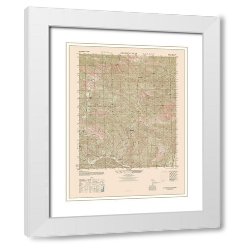 Hildreth Peak Sheet - US Army 1942 White Modern Wood Framed Art Print with Double Matting by US Army
