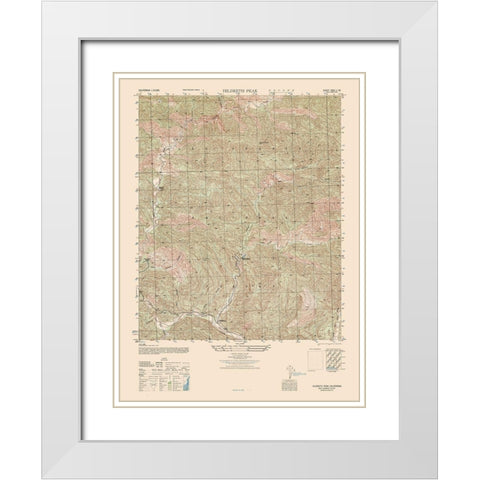Hildreth Peak Sheet - US Army 1942 White Modern Wood Framed Art Print with Double Matting by US Army
