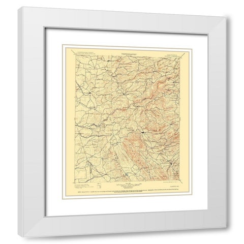 Jackson California Quad - USGS 1902 White Modern Wood Framed Art Print with Double Matting by USGS