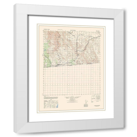 Jacumba Sheet - US Army 1942 White Modern Wood Framed Art Print with Double Matting by US Army