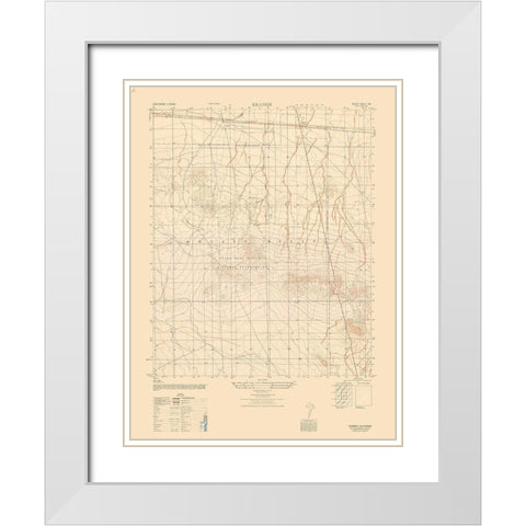 Kramer Sheet - US Army 1947 White Modern Wood Framed Art Print with Double Matting by US Army