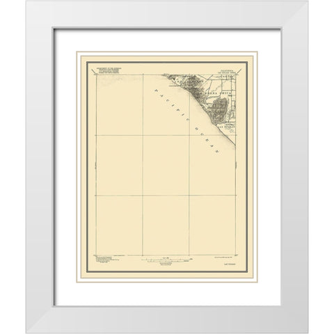 Las Bolsas California Quad - USGS 1896 White Modern Wood Framed Art Print with Double Matting by USGS