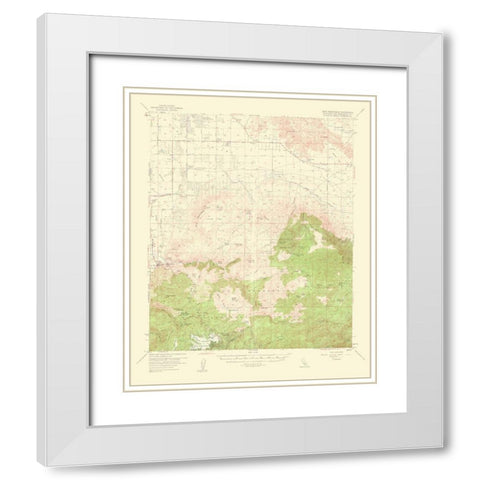 Lake Arrowhead California Quad - USGS 1961 White Modern Wood Framed Art Print with Double Matting by USGS