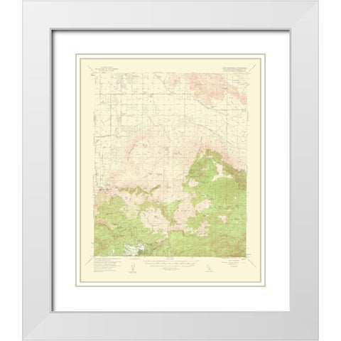 Lake Arrowhead California Quad - USGS 1961 White Modern Wood Framed Art Print with Double Matting by USGS