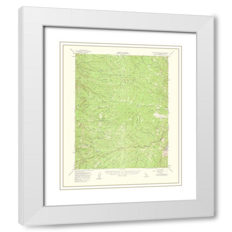 Leek Spring Hill California Quad - USGS 1962 White Modern Wood Framed Art Print with Double Matting by USGS