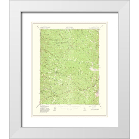 Leek Spring Hill California Quad - USGS 1962 White Modern Wood Framed Art Print with Double Matting by USGS