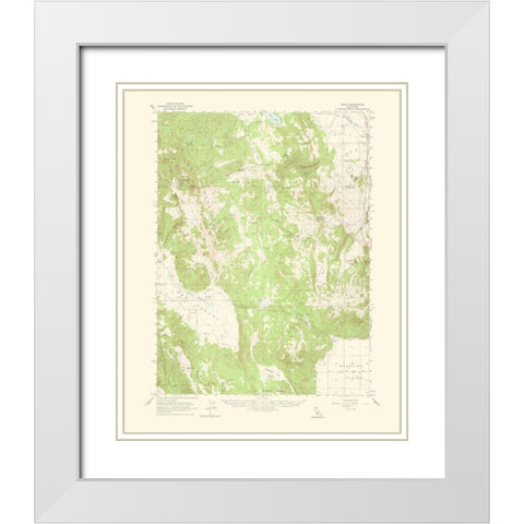 Likely California Quad - USGS 1964 White Modern Wood Framed Art Print with Double Matting by USGS