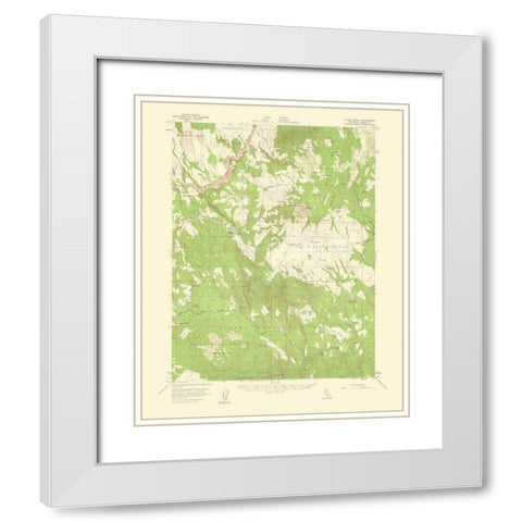 Little Valley California Quad - USGS 1959 White Modern Wood Framed Art Print with Double Matting by USGS