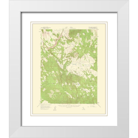 Little Valley California Quad - USGS 1959 White Modern Wood Framed Art Print with Double Matting by USGS