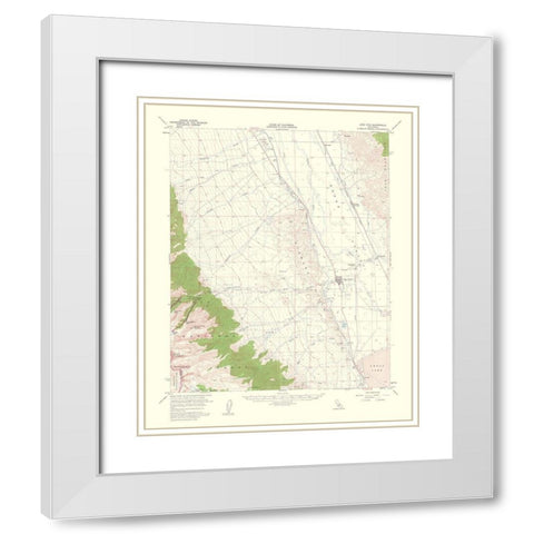 Lone Pine California Quad - USGS 1962 White Modern Wood Framed Art Print with Double Matting by USGS