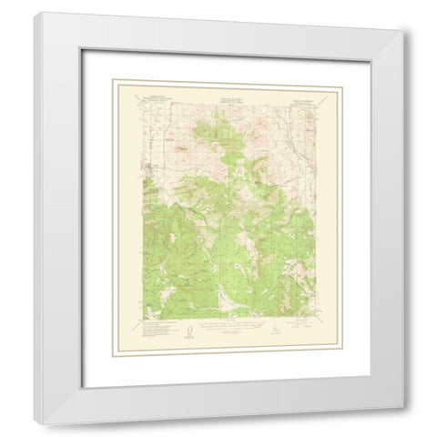 Loyalton California Nevada Quad - USGS 1960 White Modern Wood Framed Art Print with Double Matting by USGS
