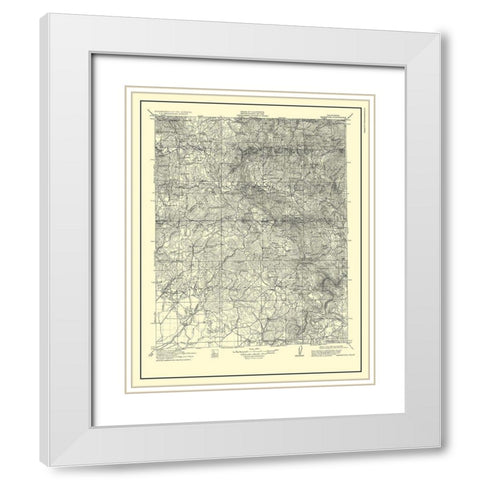 Mariposa California Quad - USGS 1912 White Modern Wood Framed Art Print with Double Matting by USGS