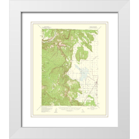 Macdoel California Quad - USGS 1954 White Modern Wood Framed Art Print with Double Matting by USGS