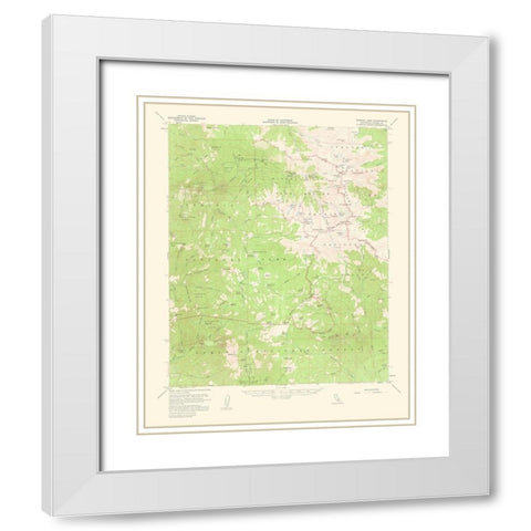 Mineral King California Quad - USGS 1963 White Modern Wood Framed Art Print with Double Matting by USGS