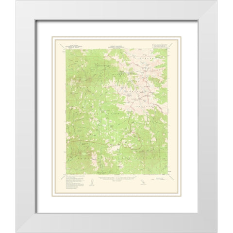 Mineral King California Quad - USGS 1963 White Modern Wood Framed Art Print with Double Matting by USGS