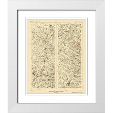 Mother Lode District California 2 of 2 Sheet White Modern Wood Framed Art Print with Double Matting by USGS