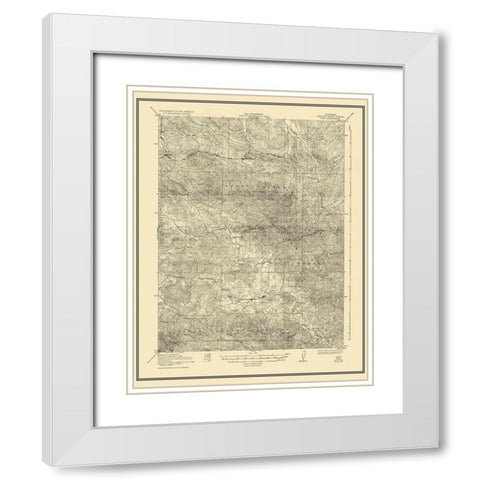 Pozo California Quad - USGS 1922 White Modern Wood Framed Art Print with Double Matting by USGS