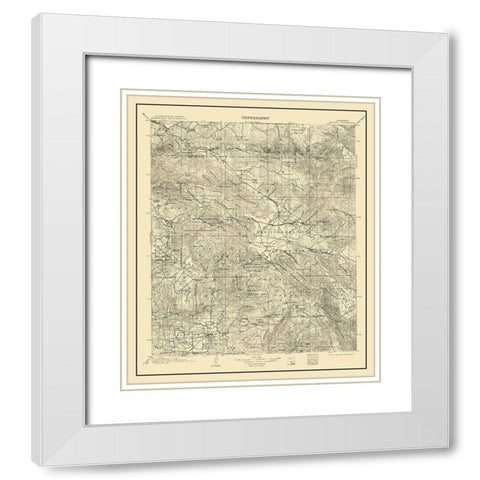 Ramona California Quad - USGS 1903 White Modern Wood Framed Art Print with Double Matting by USGS