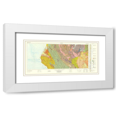 Redding Sheet California Mines- Strand 1957 White Modern Wood Framed Art Print with Double Matting by Strand