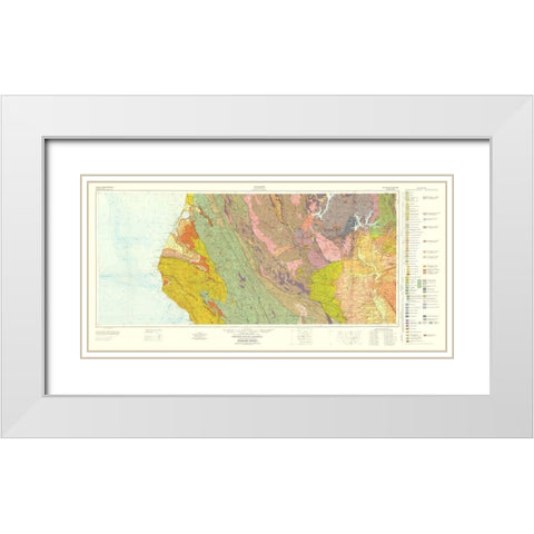 Redding Sheet California Mines- Strand 1957 White Modern Wood Framed Art Print with Double Matting by Strand