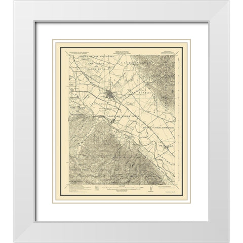 Salinas California Quad - USGS 1912 White Modern Wood Framed Art Print with Double Matting by USGS