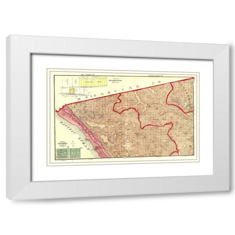 Salt Point, Mendocino, Cloverdale California White Modern Wood Framed Art Print with Double Matting by Thompson