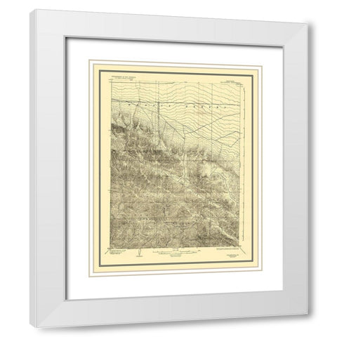 San Antonio California Quad - USGS 1903 White Modern Wood Framed Art Print with Double Matting by USGS
